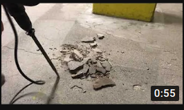 Műgyanta padló előkészítés - Laza szerkezetek eltávolítása.